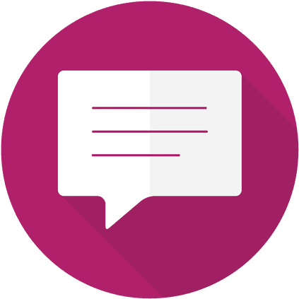 Message Flat Sign With Round Background Transparent - Lily Pad Coloring Page (512x512)