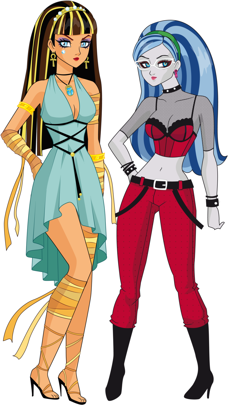 Cleo De Nile Y Ghoulia Yelps Version Anime By Sparks220stars - Cleo De Nile And Ghoulia Yelps (900x1603)