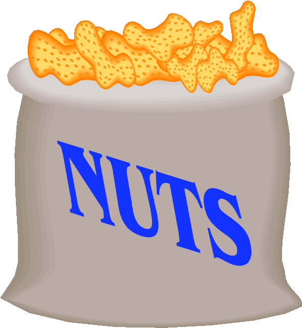 Look Up The Foods On Food Values - Bag Of Nuts Clipart (750x689)