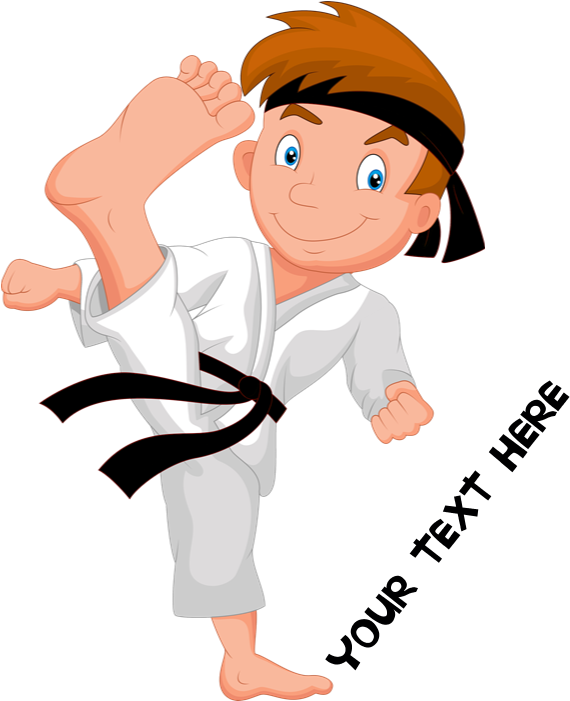 Personalized Karate Boy License Plate Frame - Personalized Karate Boy Note Cards (700x700)