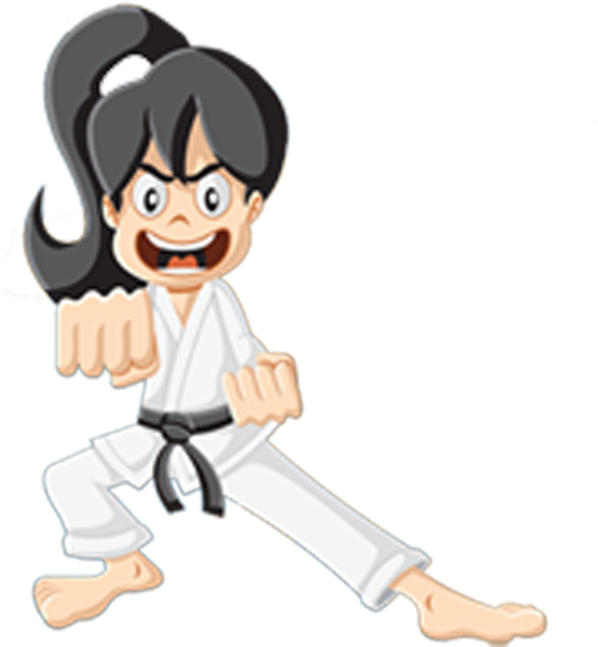 Enfield Karate Club - Karate Cartoon (552x591)