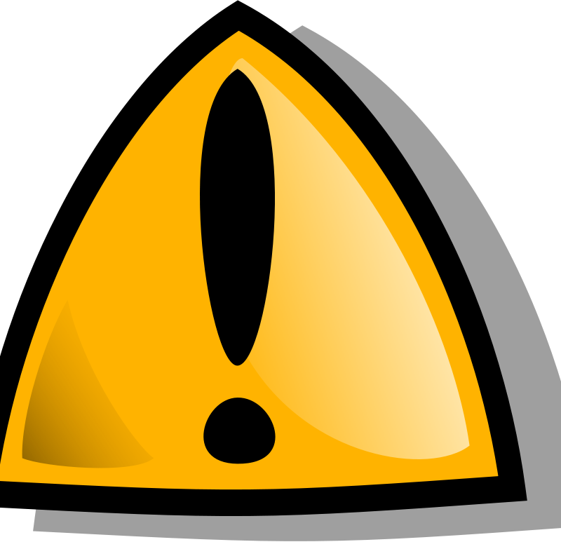 Get Notified Of Exclusive Freebies - Warning Clipart (800x773)