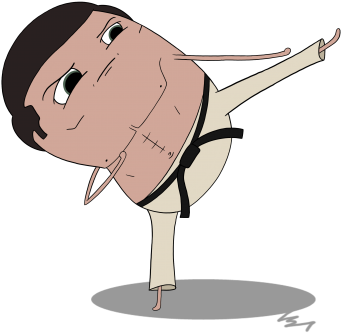 How To Get In Shape For A Martial Art - Cartoon (500x353)