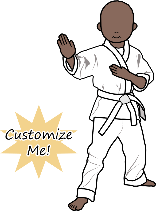 Karate Kid Martial Arts Room Sign Girls Bedroom Decor - Cartoon (1000x1000)