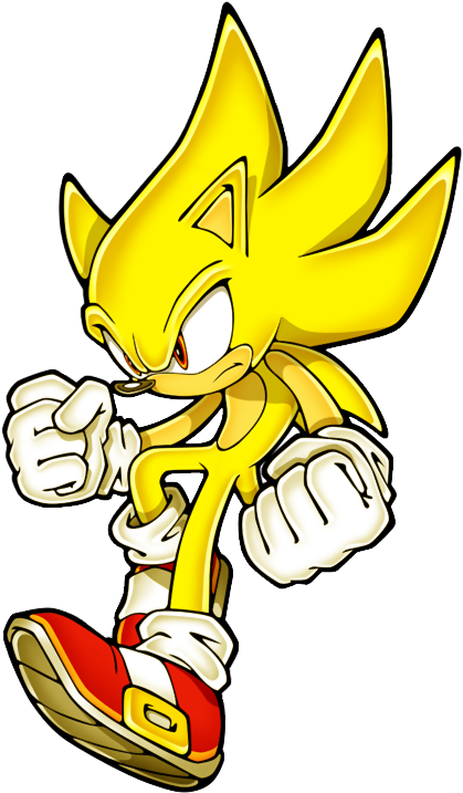 It Is This Really Fat Version Of Sonic That Is Kinda - Super Sonic The Hedgehog 2d (424x728)