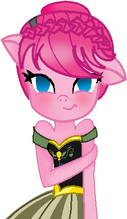 Mlp Pinkie Pie Frozen Anna By Chessesandwich - Cartoon (501x453)