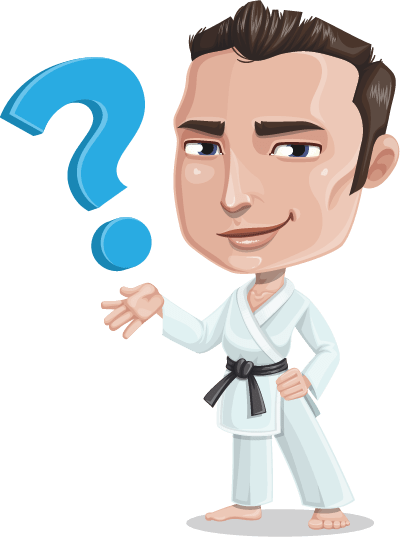 Karate-man - Png Boy Transparent Taekwondo Cartoon Characters (400x537)