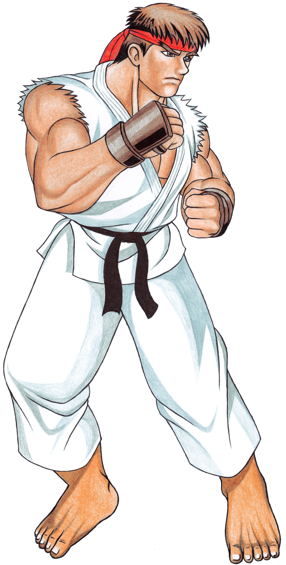 Image Result For Ryu Sprite Png - Ryu Street Fighter 2 (1024x1928)