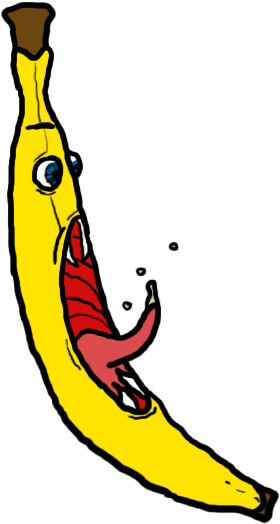 The Screaming Banana-animation By Mrshineybaldy - Banana Animmated (330x591)