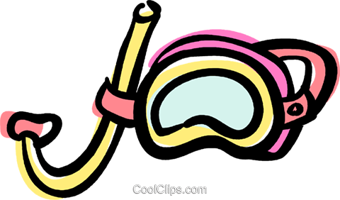 Snorkel And Mask Royalty Free Vector Clip Art Illustration - Snorkel And Mask Royalty Free Vector Clip Art Illustration (480x282)