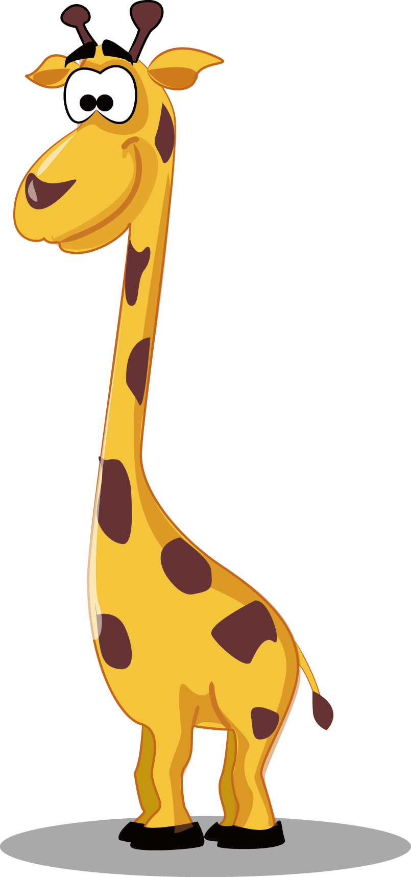 Giraffe Animal Cartoon Illustration - Animals (805x1717)