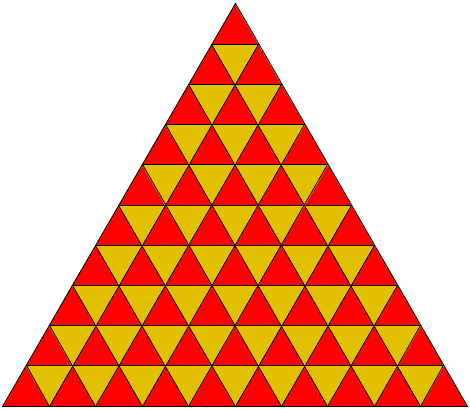 Draw One Of These, And Find The Different Arrangements - Triangular Board Game (470x409)