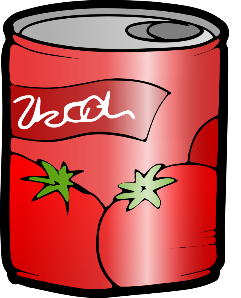 Tomato Juice Can Vector Clipart - Can Food Clip Art (830x1024)
