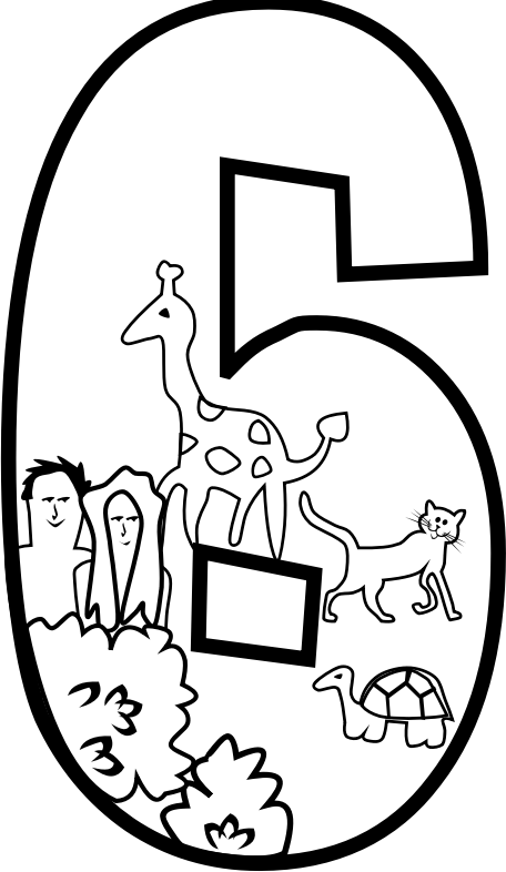 Medium Image - Day 6 Creation Coloring Page (456x786)