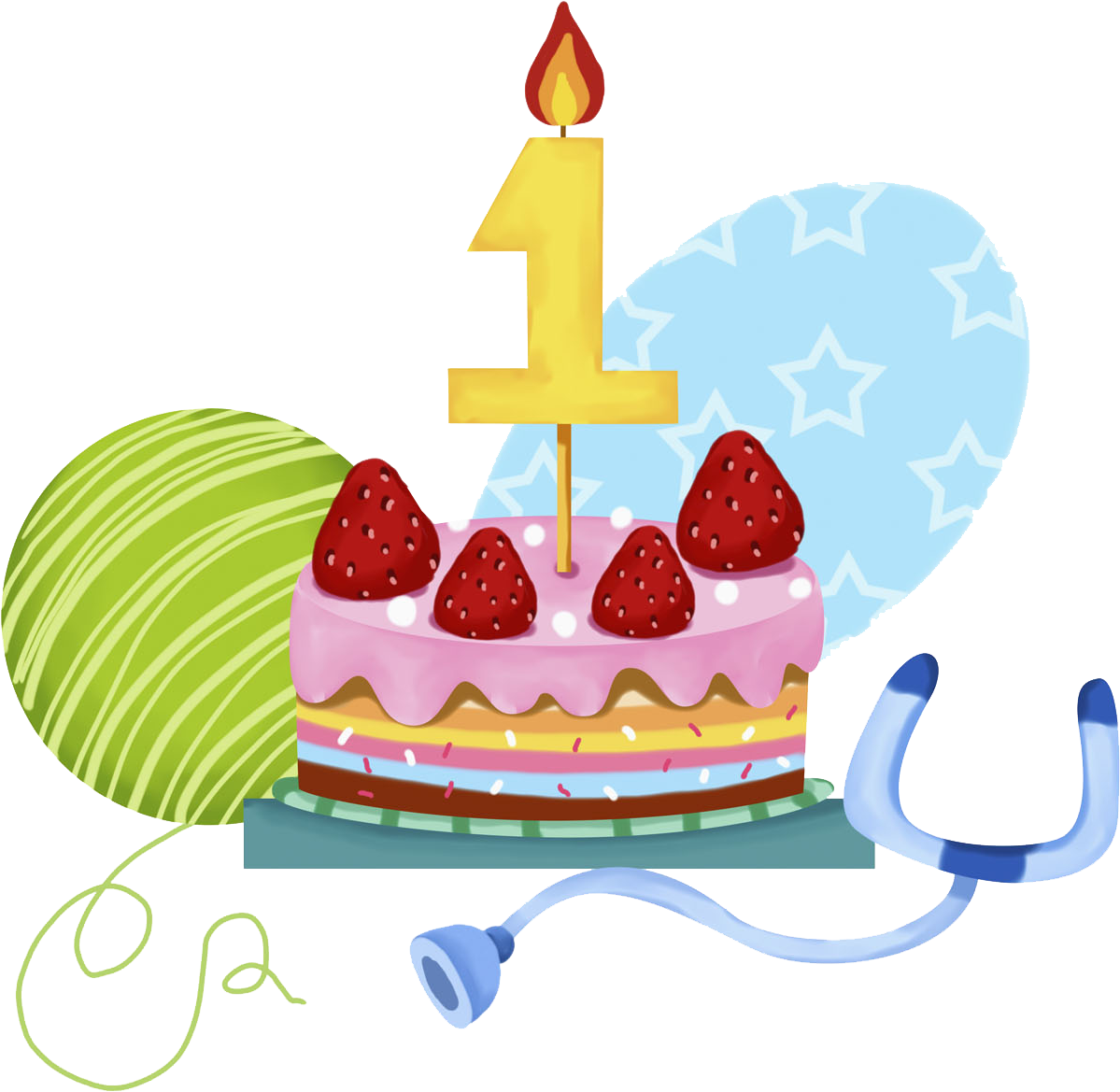 Birthday Cake Strawberry Cream Cake Clip Art - Illustration (2223x1572)