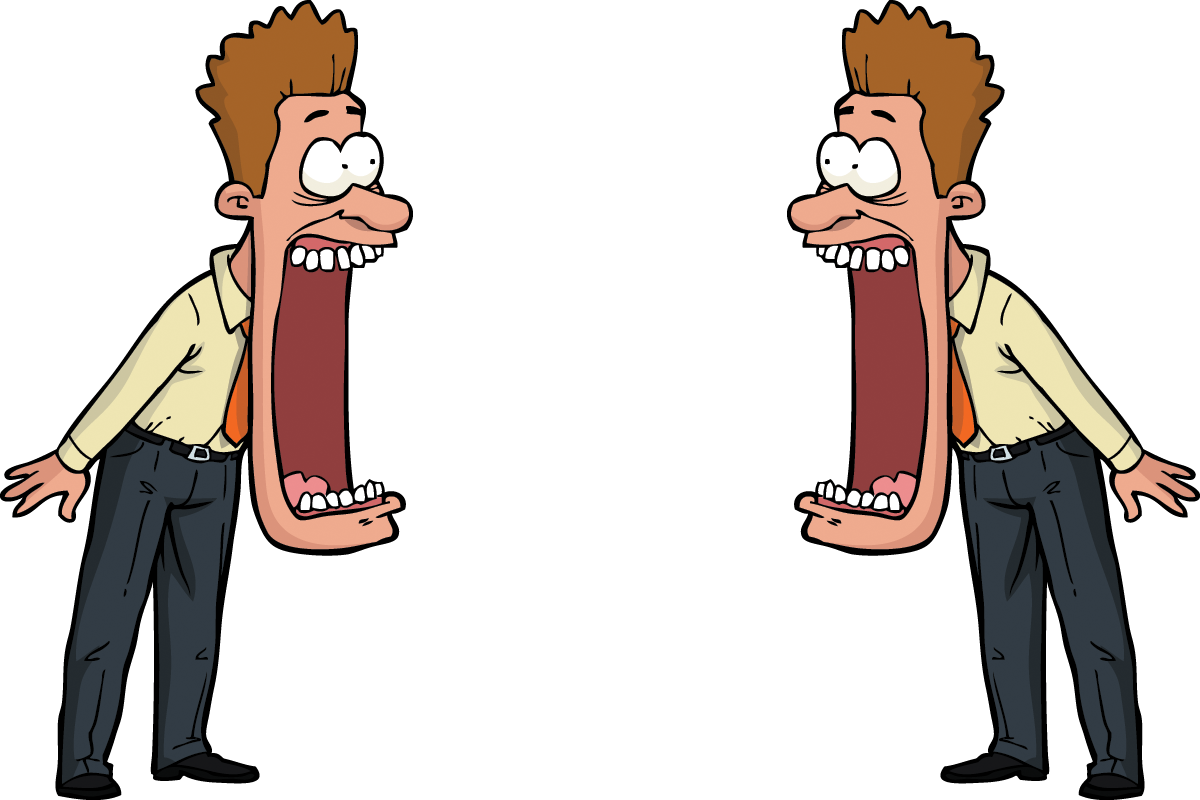 The Guys Who Don't Have Any Problems Starting Conversations - Cartoon Human With Mouth Open (1200x800)