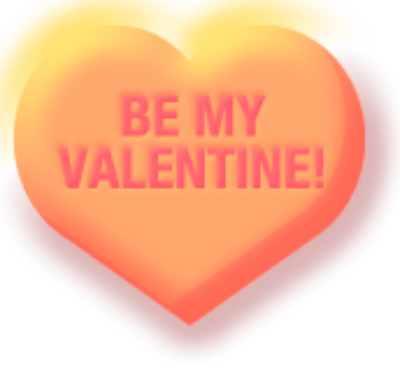 Valentine Candy Hearts Clip Art Romantic Valentine - Conversation Hearts Clip Art (400x372)