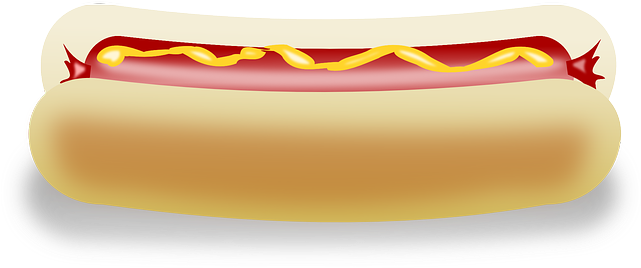 Restaurant Hotdog, Mustard, Bread, Snack, Fast Food, - Pão De Cachorro Quente Desenho (640x320)