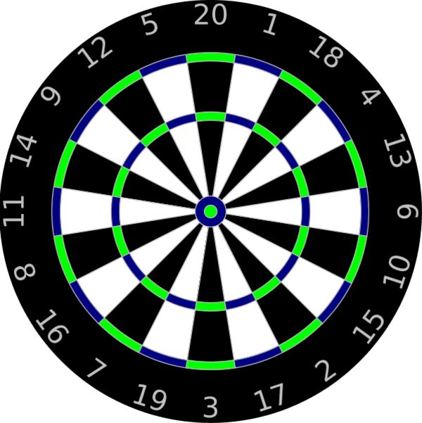 Dart Board Vector Clip Art - Dart Board (600x601)