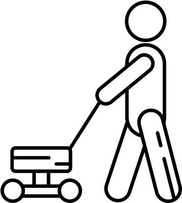 Cutting Lawn Vector - Traveling Logo Black And White (400x400)