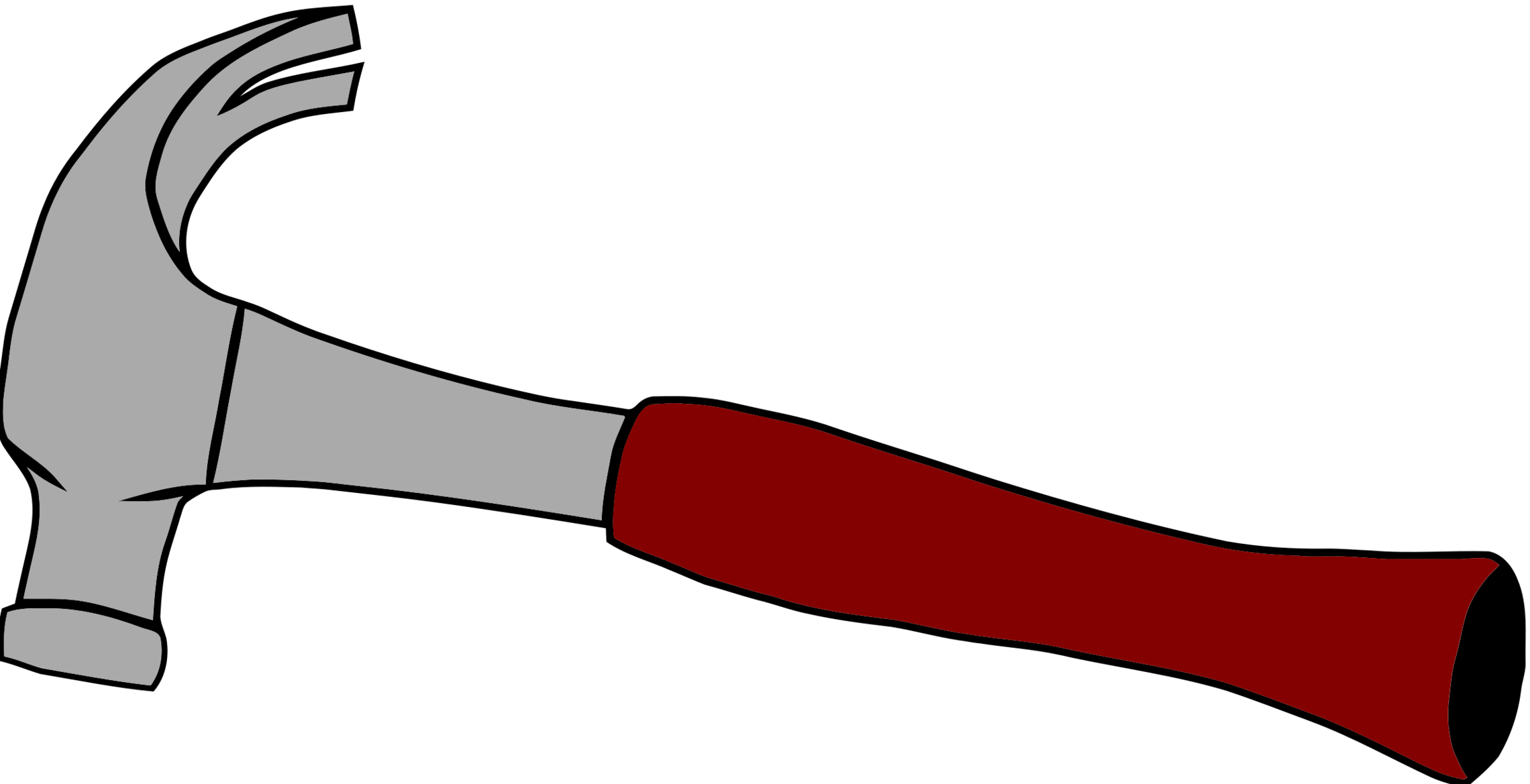 Hammer Hitting Nail Clip Art - Hammer Hitting Nail Clip Art (2280x1169)