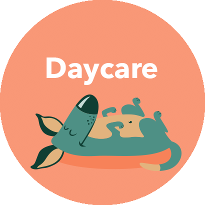 Sunset Dog Retreat Daycare Logo - Dog Day Care Icon (410x410)