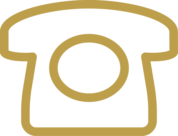 Tel Icon - Gold Phone Icon Png (715x545)