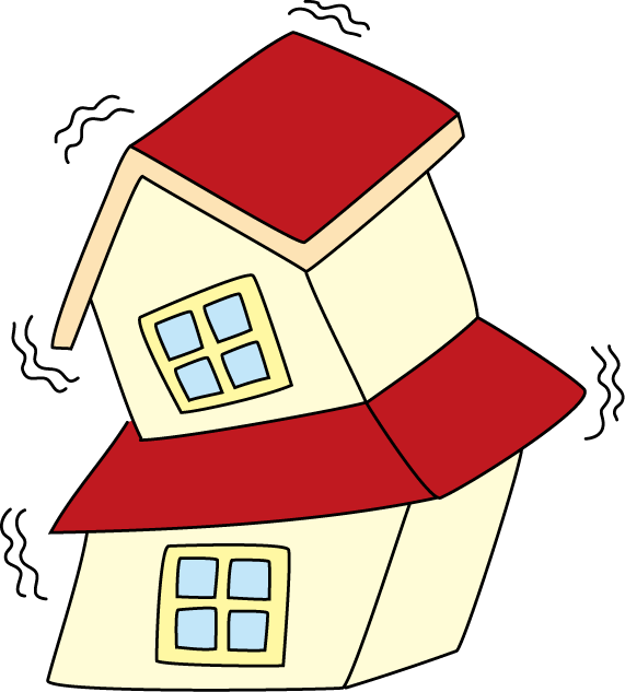 สาระน่ารู้ - แผ่นดินไหว การ์ตูน Png (571x633)