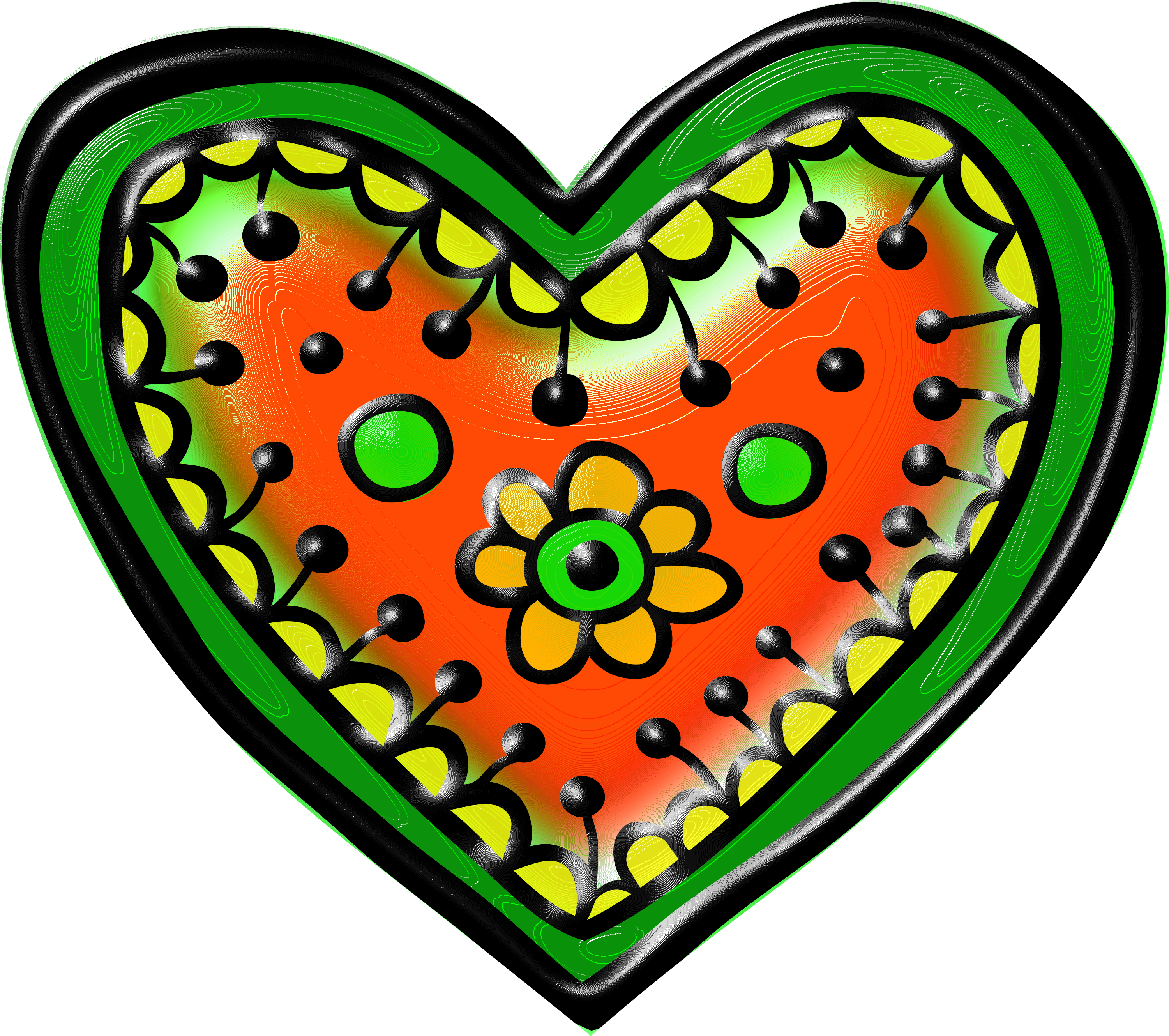 Ch B *✿* Coleccion Mosaico 2 De - Heart (3000x2658)