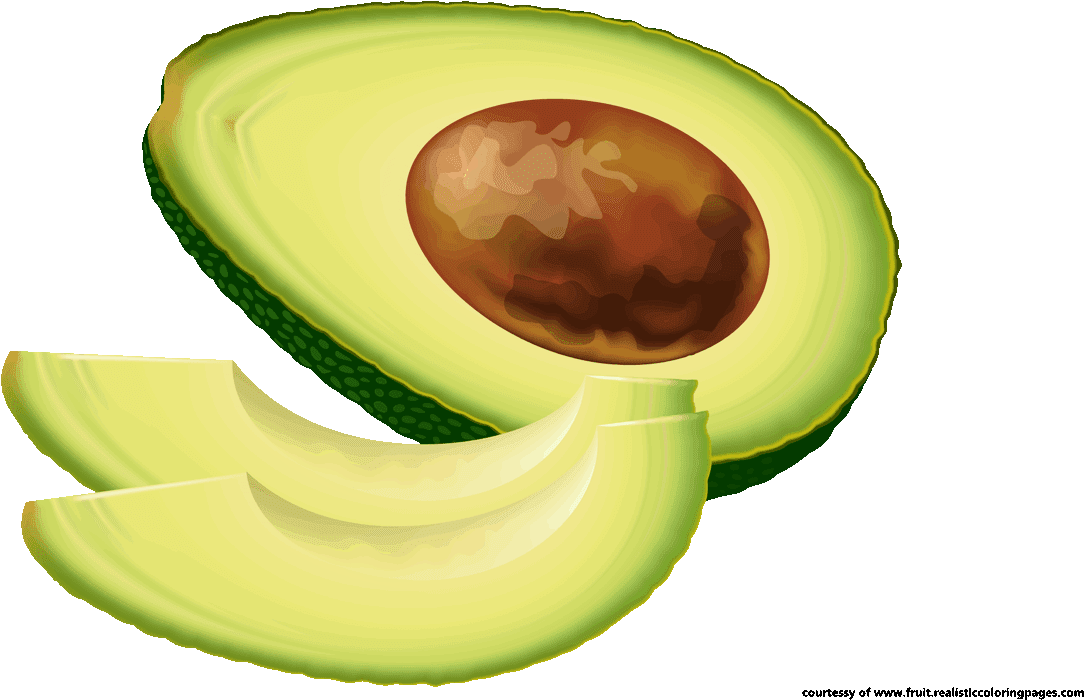 Avocado Clipart Full - Avocado Slices Clip Art (1280x720)