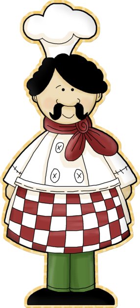 Italian Chef Invitation Free Printable Decoupage Clip - Italian Chef (286x627)