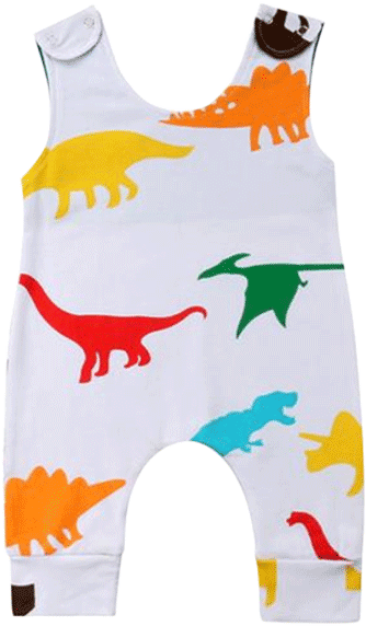 Colorful Dinosaur Romper - Romper Suit (600x600)