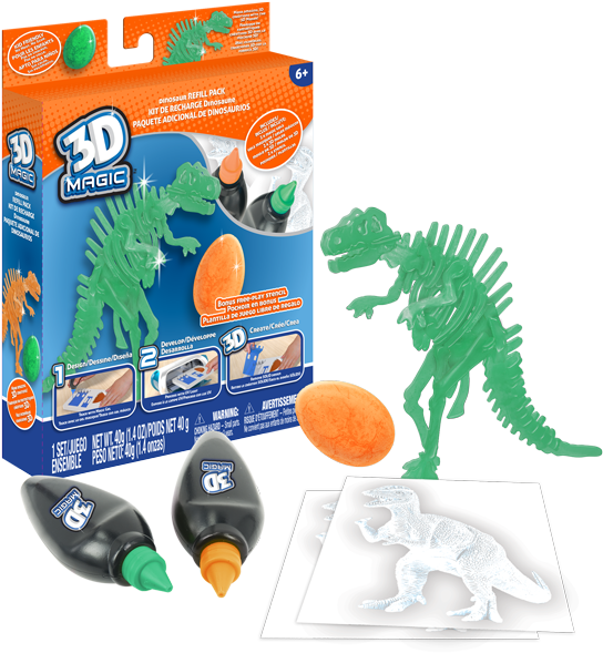 3d Magic Dinosaur Set - 3d Magic Maker Dinosaur (600x600)