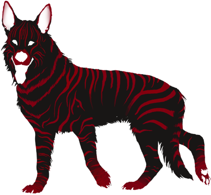 Redandblackzebra - - Purple German Shepherd (475x538)