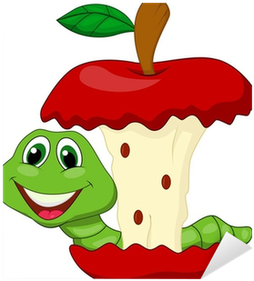 Caterpillar Eating An Apple (400x400)
