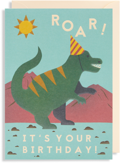 Dinosaur Birthday Card - Greeting Card (600x600)