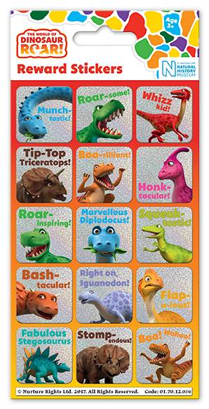 Dinosaur Roar Reward Sticker Pack - Sticker (800x1026)