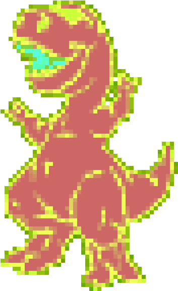 Dancing Dinosaur Gif - Rainbow T Rex Gif (496x624)