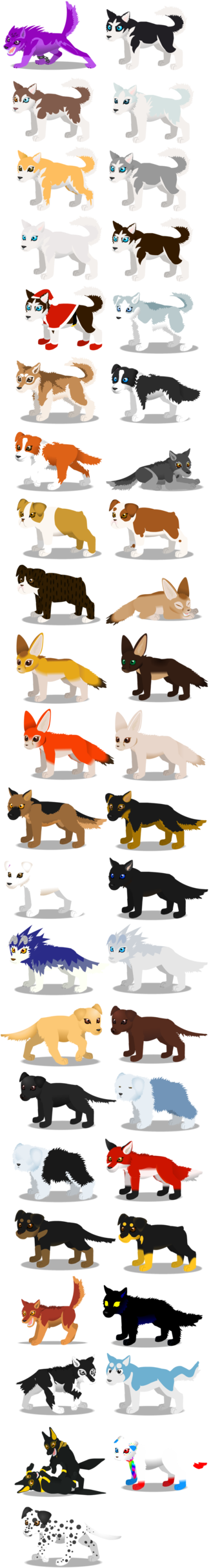 Purplerat Ys 0 0 Pup Skins By Purplerat Ys - Animal Figure (326x2448)