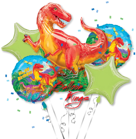 Dinosaur Party Bouquet - Dinosaur Party Supergestalten Folienballon 74 X 79 (500x500)