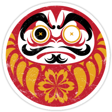 Kabuki Daruma By Cow41087 - Daruma Doll (375x360)