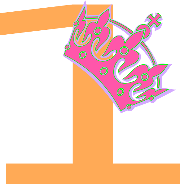 Pink/orange Tiara - Crown (588x600)
