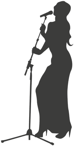 Female Singer Silhouette - Female Singer Silhouette Png (512x512)