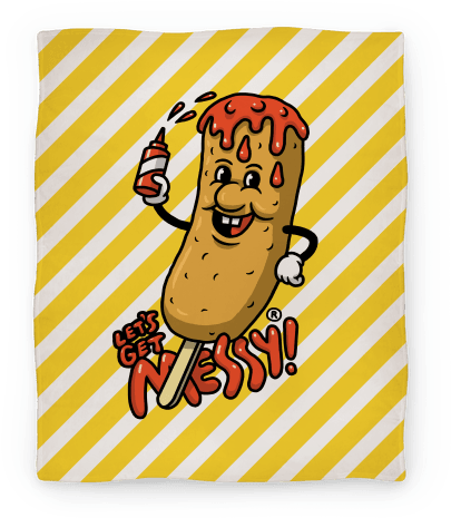 Let's Get Messy Corndog Blanket Blanket - Fondos Para Flyer (484x484)