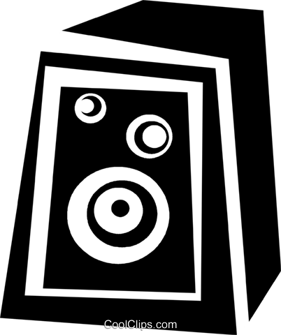 Stereo Speaker Royalty Free Vector Clip Art Illustration - Circle (402x480)
