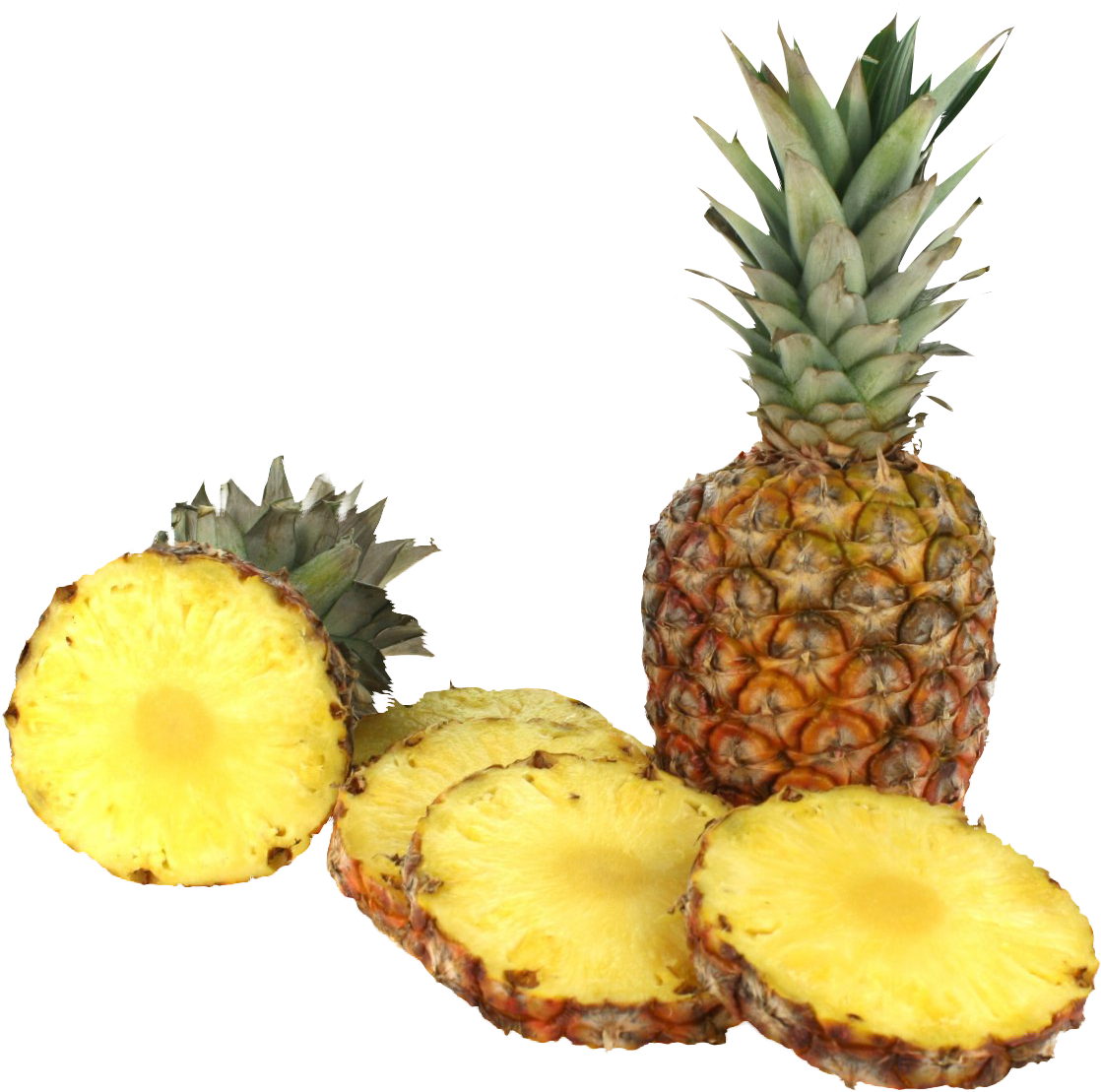 Pineapple With Slices Png Image - Pineapple Png (1200x1126)