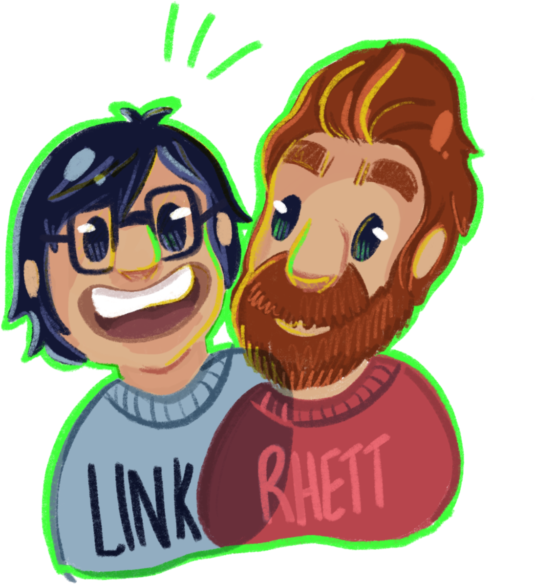 Rhett And Link Link Youtube Illustrator Illustration - Rhett And Link Link Youtube Illustrator Illustration (1280x1280)