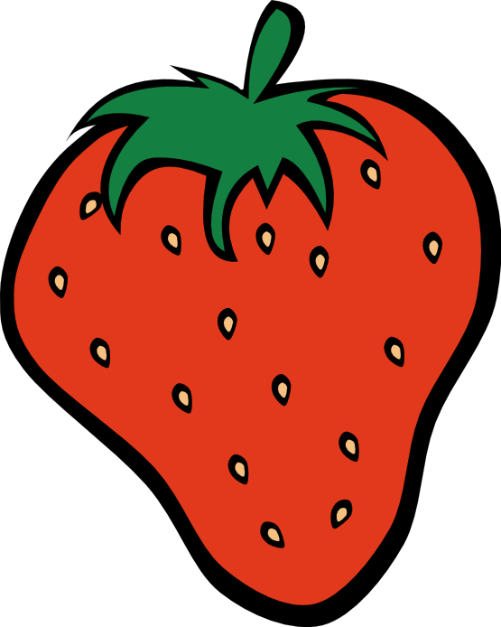 Gerald G Simple Fruit Ff Menu 1 555px - Strawberry Clipart (555x694)
