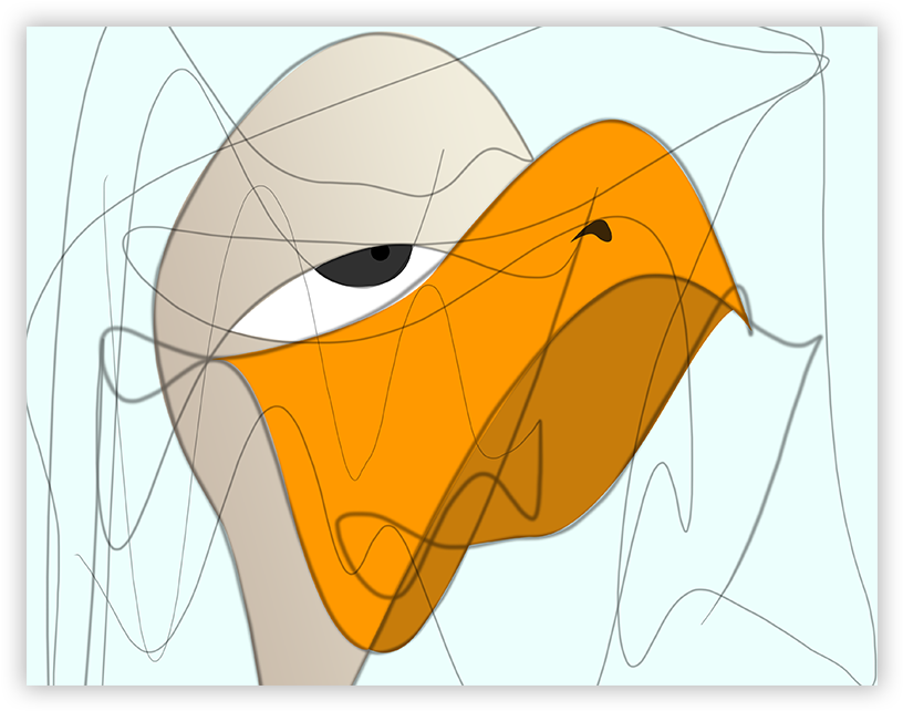 Digital Scribble Drawing - Gulls (936x900)