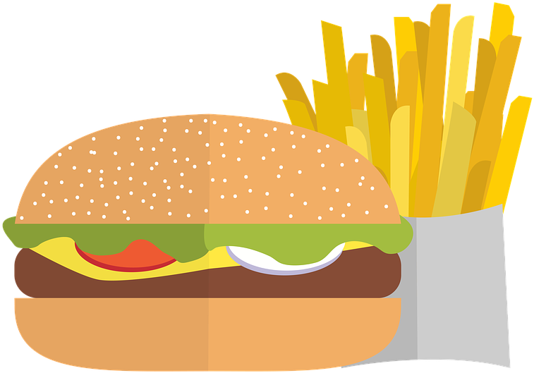 Pommes, Chips, Burger, Fastfood, Cheese - Hamburger (960x650)